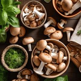Mushrooms in a Bowl
